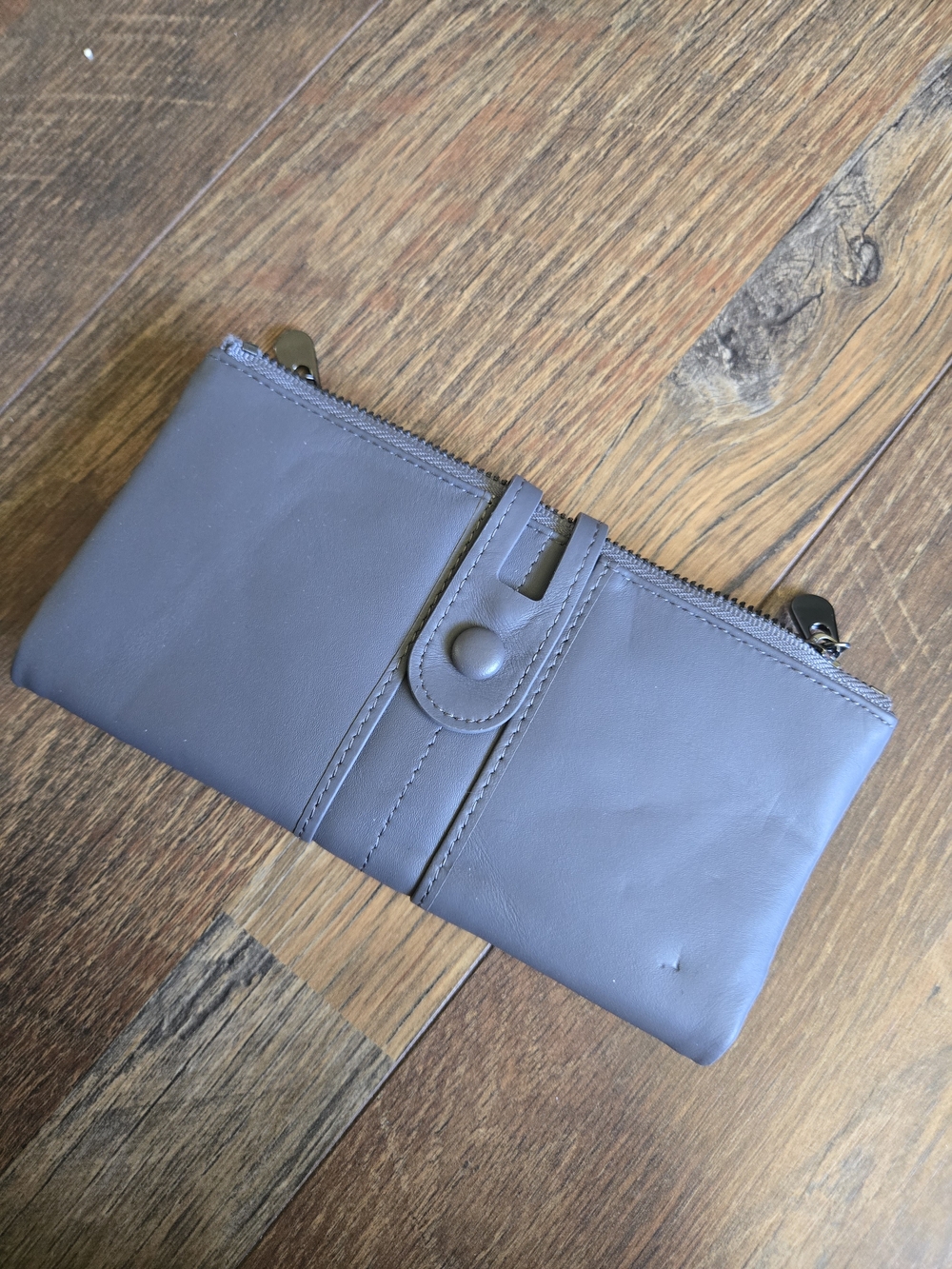 Roulens Classic Slate Gray Women's Zip Wallet